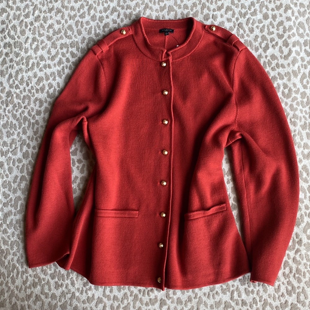 Talbots Merino Wool Blend Sweater Jacket, size 2X
